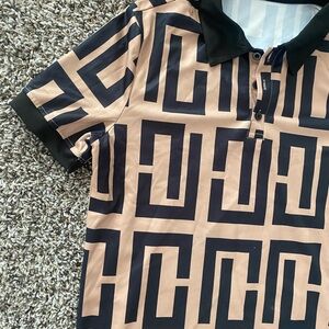 Black and beige shirt